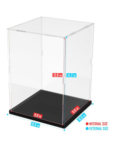 Caja de Exhibición Acrílica Choowin 25x25x35 cm Negra 2