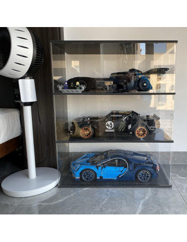 Caja de Exhibición Acrílica Choowin 2 Capas para Lego Negro