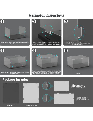 Caja de Exhibición Acrílica Choowin para Lego 40x30x20 cm