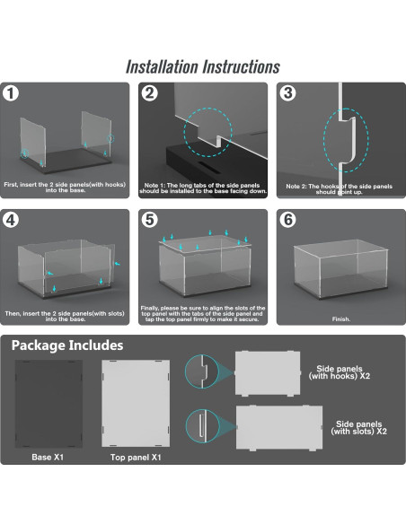Caja de Exhibición Acrílica Choowin para Lego 40x30x20 cm