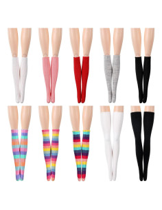 Medias de Encaje para Muñecas Sotiff 10 Pares Estilo Groovy