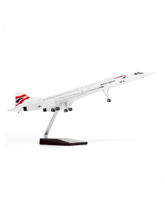 Modelo de avión Concorde QIYUMOKE 1/125 con soporte