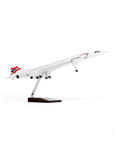Modelo de avión Concorde QIYUMOKE 1/125 con soporte
