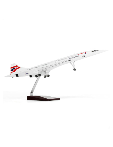 Modelo de avión Concorde QIYUMOKE 1/125 con soporte