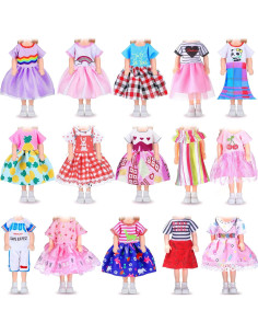 16 Piezas Ropa de Muñeca Hungdao 15 cm Accesorios Niñas 2