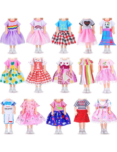 16 Piezas Ropa de Muñeca Hungdao 15 cm Accesorios Niñas