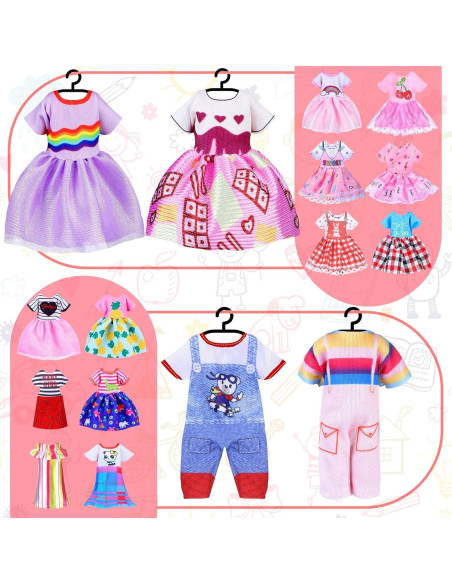 16 Piezas Ropa de Muñeca Hungdao 15 cm Accesorios Niñas