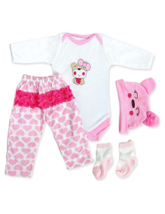 Ropa para muñecas Reborn scnbom 17-24" Conjunto 4 piezas