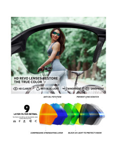 Gafas de sol deportivas polarizadas Rosemal UV400 TR90 Unisex 2