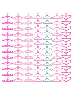 Perchas de Plástico BJDBUS 80 Pcs para Muñecas 29 cm