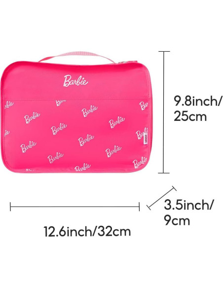 Bolsas de Almacenamiento MINISO Barbie - Set 3 pcs Rosa