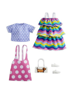 Conjunto de Ropa Barbie Mattel 2 Atuendos y Accesorios