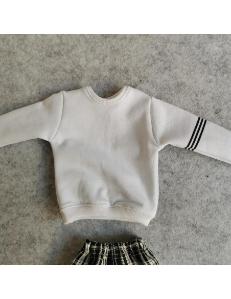 Sudadera 1/6 SSbeauty + Pantalones cuadros para figura 30 cm