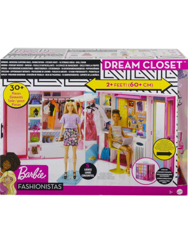 Armario de Sueños Barbie con 30 Ropa y Accesorios - Mattel