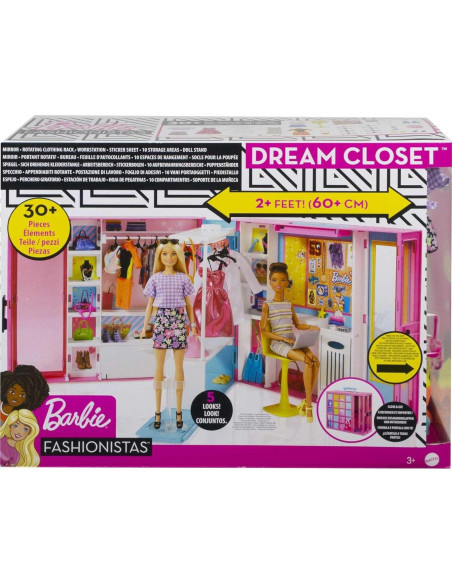 Armario de Sueños Barbie con 30 Ropa y Accesorios - Mattel