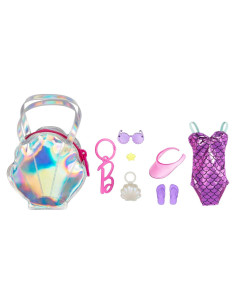 Conjunto de Ropa Barbie Playa con Traje de Baño y Accesorios