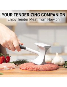 Martillo de Carne Zulay Kitchen - Aplanador Doble Cara 25.4 cm 2