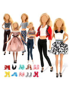 16 Piezas Ropa y Accesorios para Muñeca 30 cm Carreuty