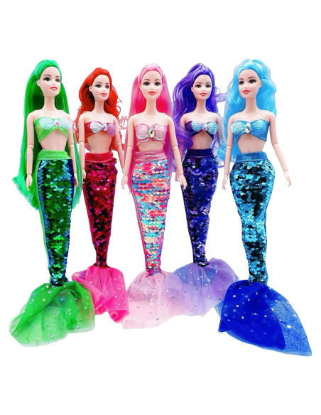 Conjuntos de Traje de Baño Sirena Unicornio 5 Piezas 29 cm