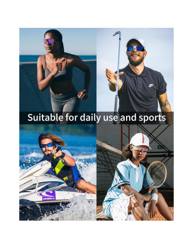 Gafas de sol deportivas polarizadas Rosemal UV400 TR90 Unisex