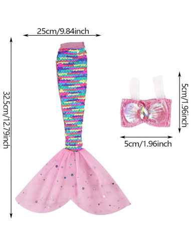 Conjuntos de Traje de Baño Sirena Unicornio 5 Piezas 29 cm