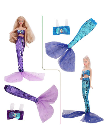 Conjuntos de Traje de Baño Sirena Unicornio 5 Piezas 29 cm