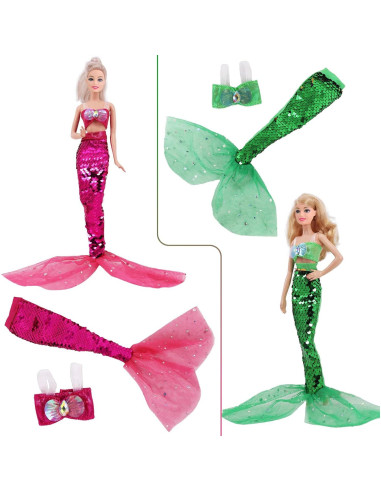 Conjuntos de Traje de Baño Sirena Unicornio 5 Piezas 29 cm