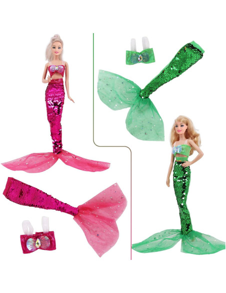 Conjuntos de Traje de Baño Sirena Unicornio 5 Piezas 29 cm