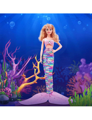 Conjuntos de Traje de Baño Sirena Unicornio 5 Piezas 29 cm