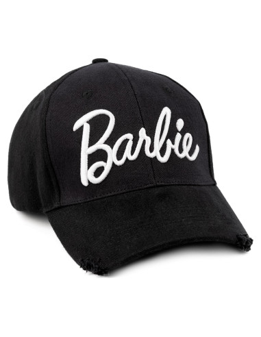 Gorra negra Barbie snapback ajustable para mujeres y adolescentes