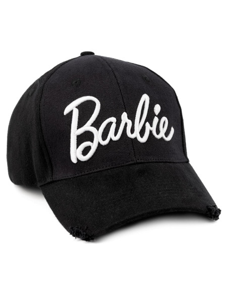Gorra negra Barbie snapback ajustable para mujeres y adolescentes