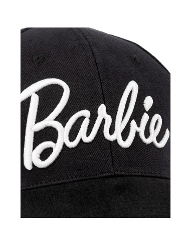 Gorra negra Barbie snapback ajustable para mujeres y adolescentes