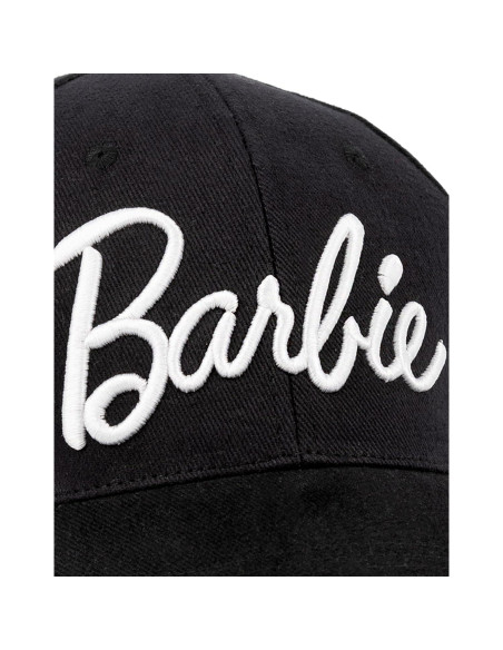 Gorra negra Barbie snapback ajustable para mujeres y adolescentes