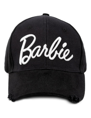 Gorra negra Barbie snapback ajustable para mujeres y adolescentes