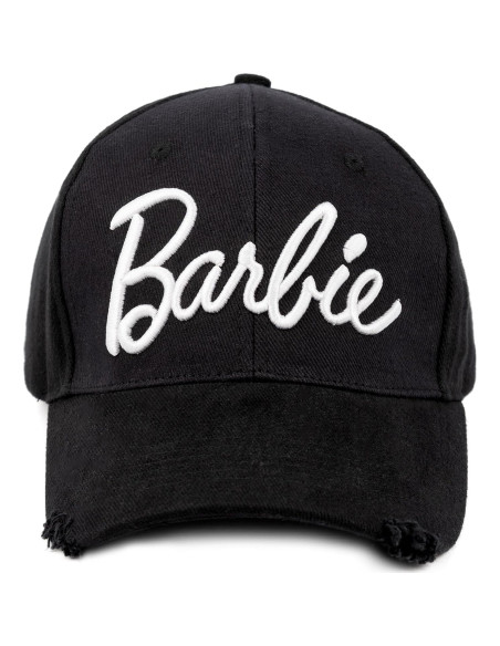 Gorra negra Barbie snapback ajustable para mujeres y adolescentes