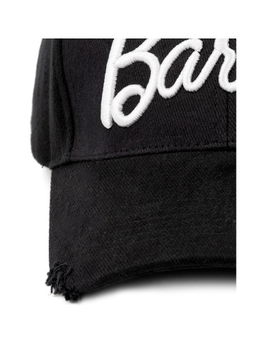 Gorra negra Barbie snapback ajustable para mujeres y adolescentes