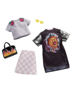 Ropa de Muñeca Barbie - 2 Conjuntos y Accesorios