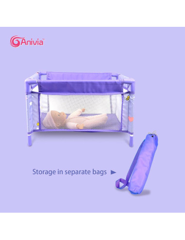 ANIVIA Set de Carrito de Muñecas 5 Piezas con Accesorios