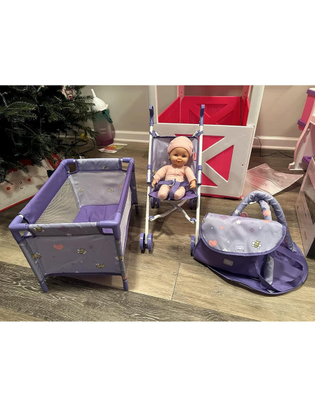 ANIVIA Set de Carrito de Muñecas 5 Piezas con Accesorios