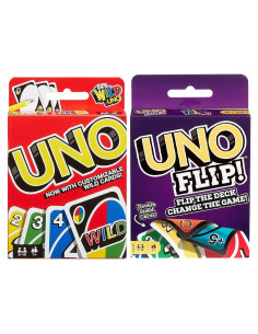 Juego de Cartas Mattel UNO y UNO Flip - Paquete Doble