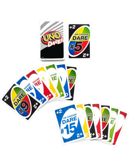 Juego de Cartas UNO Dare Mattel con Desafíos Divertidos