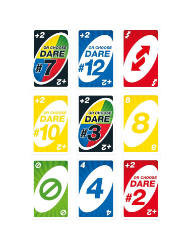 Juego de Cartas UNO Dare Mattel con Desafíos Divertidos