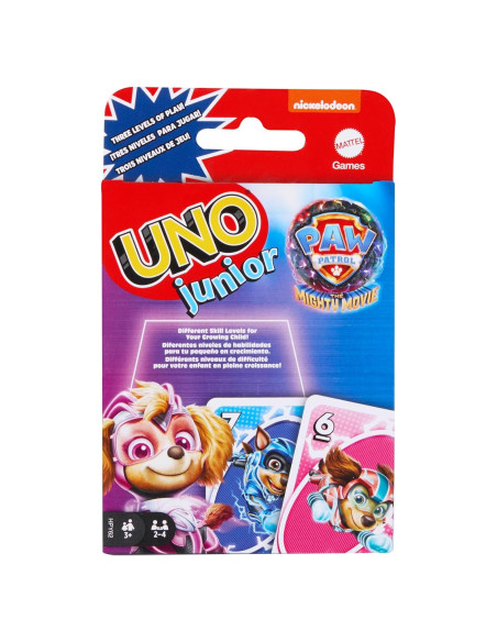 Juego de Cartas UNO Junior Mattel Patrulla Canina 3 Niveles