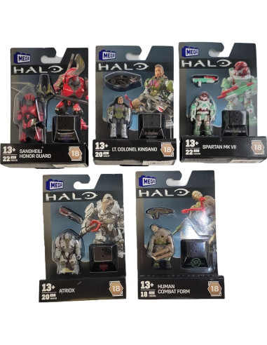 Conjunto 5 Figuras Mega Construx Halo Heroes DKW59-963H