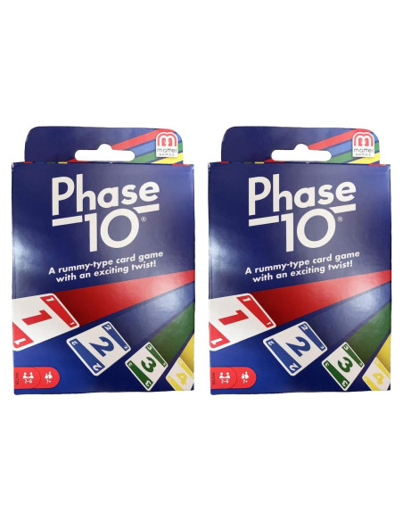 Juego de Cartas Phase 10 Mattel - Paquete de 2 Juegos
