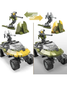 Mega Halo Warthog Rojo 324 Piezas con Figuras 2