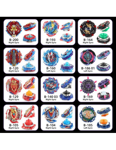 Conjunto Bey Battle Top Daoyehsy 12 Tops 3 Lanzadores