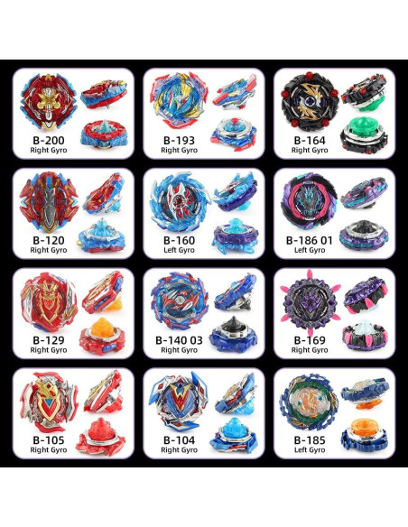 Conjunto Bey Battle Top Daoyehsy 12 Tops 3 Lanzadores