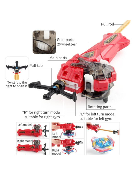 Conjunto Bey Battle Top Daoyehsy 12 Tops 3 Lanzadores