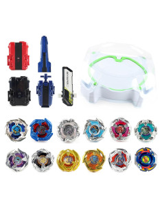 Conjunto de Batalla Bey XIAODANYOUPIN 12 Trompos y Estadio